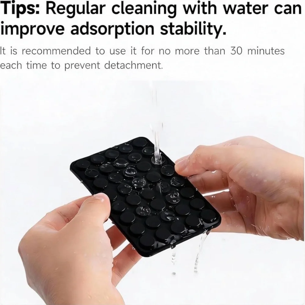 💞 New Black Double Sided Suction Phone Grip Mount for Smartphones